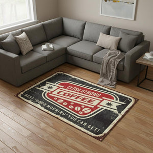 HomeRoots 8' X 10' Stylish Midnight Red and Ivory Geometric Area Rug – Washable, UV Protected, Durable Design 645533