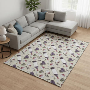 HomeRoots 8' X 10' Washable Geometric Area Rug in Ivory, Purple & Green – Stylish, Durable & UV Protected! 645551