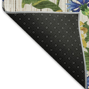 HomeRoots 10' Vibrant Geometric Washable Area Rug in Yellow, Green & Blue - UV Protected & Stain Resistant! 645565