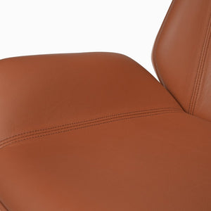 HomeRoots Brown Rosewood Conference Chair with Swivel, Height Adjustment & Leather - Stylish Office Comfort 645616