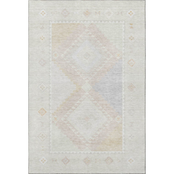 HomeRoots 8' X 10' Stylish Gray and Ivory Geometric Area Rug – Washable, UV-Protected, and Kid-Friendly Design! 645622