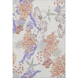 HomeRoots 10' X 14' Cinnamon Ivory Plum Geometric Area Rug - Stylish, Washable, UV Protected for High-Traffic Homes 645708