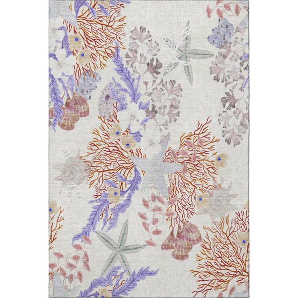 HomeRoots 10' X 14' Cinnamon Ivory Plum Geometric Area Rug - Stylish, Washable, UV Protected for High-Traffic Homes 645708