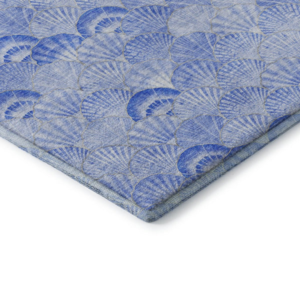 HomeRoots 8' X 10' Blue and Ivory Geometric Washable Area Rug - Stylish, Durable, Pet-Friendly, Low-Maintenance Decor 645736