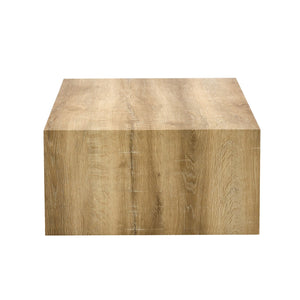 English Elm Elevate Minimalist Mdf Coffee Table - Modern Light Wood Finish With White Pattern Design For Living Room W1151P187998