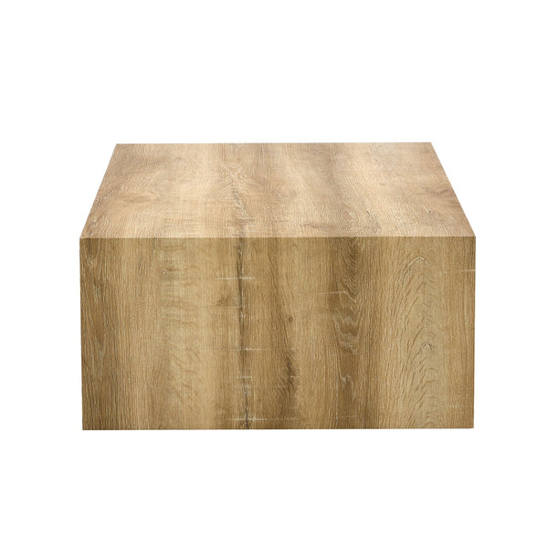 English Elm Elevate Minimalist Mdf Coffee Table - Modern Light Wood Finish With White Pattern Design For Living Room W1151P187998