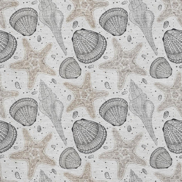 HomeRoots 9' X 12' Light Gray & Charcoal Geometric Washable Area Rug with UV Protection for Modern Spaces 645779
