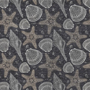 HomeRoots 10' X 14' Modern Coastal Geometric Area Rug in Midnight & Taupe - Washable & UV Protected! 645786