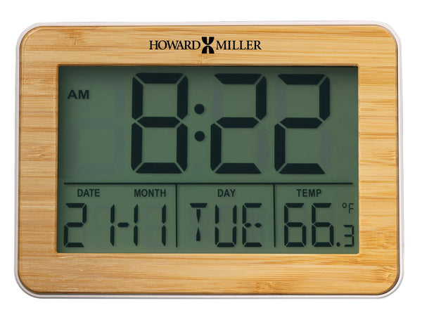 Hekman Furniture 645844 Bamboo Box Alarm Clock - Eco-friendly Design With Large Display And Snooze Functionality  Bamboo Frame Alarm Clock 645845
