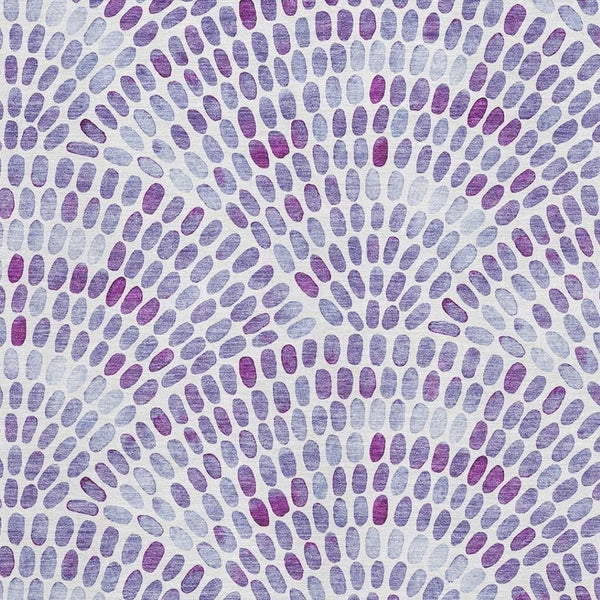 HomeRoots 8' X 10' Geometric Purple & Ivory Area Rug – Stylish, Washable, UV-Protected for Homes with Kids & Pets 645850