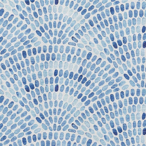 HomeRoots 9' X 12' Geometric Blue & Ivory Area Rug - Washable, UV Protected, Durable for High-Traffic Spaces 645857