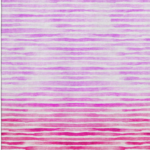 HomeRoots 5' X 8' Washable Geometric Area Rug in Pink, Purple, Ivory - Stylish, Durable, UV Protected Design 645866