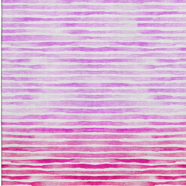 HomeRoots 5' X 8' Washable Geometric Area Rug in Pink, Purple, Ivory - Stylish, Durable, UV Protected Design 645866