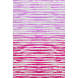 HomeRoots 8' X 10' Pink Purple Ivory Geometric Area Rug - Washable, Stain-Resistant, UV-Protected Decor Piece 645868