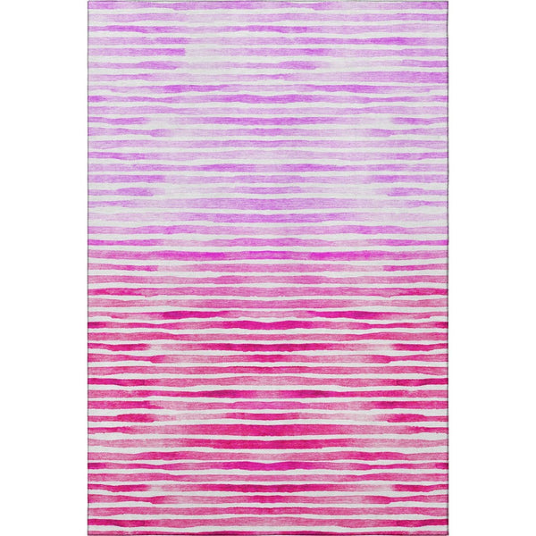 HomeRoots 8' X 10' Pink Purple Ivory Geometric Area Rug - Washable, Stain-Resistant, UV-Protected Decor Piece 645868