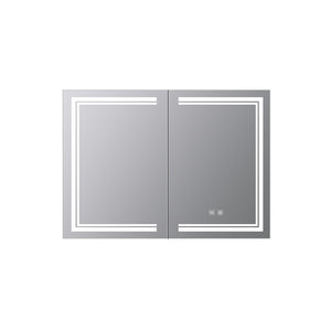 English Elm Mesa Aluminum Led Medicine Cabinet with Defogger Copper Free Mirror Bathroom Storage B2731P478364