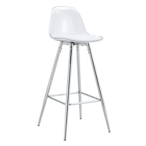 English Elm Modern Pu Leather Upholstered Barstools with Slim Metal Legs for Kitchen Counter Seating W1151P154367