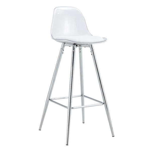 English Elm Modern Pu Leather Upholstered Barstools with Slim Metal Legs for Kitchen Counter Seating W1151P154367