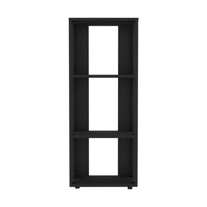English Elm FM Modoc Bookcase Melamine Black – Tall 3-Shelf Open Storage Unit for Books, Decor & Small Spaces B128P269890