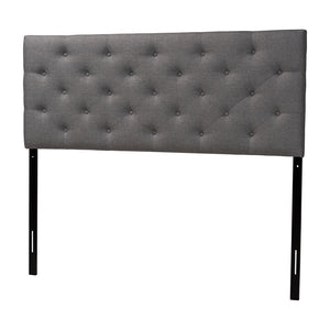 Baxton Studio Baxton Studio Viviana Modern Grey Upholstered Button-Tufted Headboard for a Stylish Bedroom Retreat Queen BBT6506-Grey-Queen HB