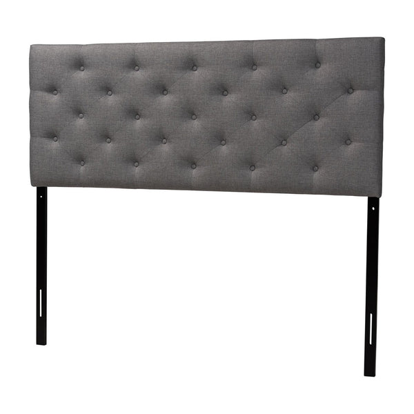 Baxton Studio Baxton Studio Viviana Modern Grey Upholstered Button-Tufted Headboard for a Stylish Bedroom Retreat Queen BBT6506-Grey-Queen HB