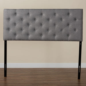 Baxton Studio Baxton Studio Viviana Modern Grey Upholstered Button-Tufted Headboard for a Stylish Bedroom Retreat Queen BBT6506-Grey-Queen HB