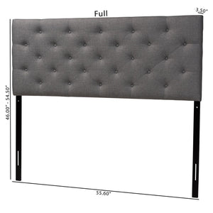 Baxton Studio Baxton Studio Viviana Modern Grey Upholstered Button-Tufted Headboard for a Stylish Bedroom Retreat Queen BBT6506-Grey-Queen HB