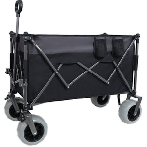 English Elm 9" Balloon Wheel Folding Wagon Heavy Duty 480lb All Terrain Oxford Fabric Cart W2932P317113