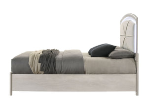 English Elm Ramondi Glam Queen Storage Bed with Led Headboard and Mirrored Panel Accents B2756S00042