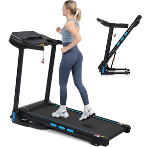 English Elm New Folding Home Treadmill 3.5hp Motor 350lb Capacity Incline Bluetooth Speaker N728P338626B