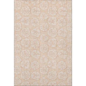 HomeRoots 9' X 12' Apricot & Ivory Geometric Area Rug - UV Protected, Washable, Perfect for Busy Homes! 646084