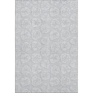 HomeRoots 8' X 10' Stylish Gray and Ivory Geometric Area Rug - Washable, UV Protected, Stain Resistant, Durable 646089