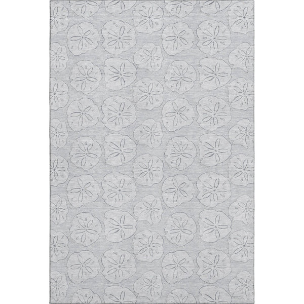 HomeRoots 8' X 10' Stylish Gray and Ivory Geometric Area Rug - Washable, UV Protected, Stain Resistant, Durable 646089