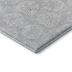 HomeRoots 8' X 10' Stylish Gray and Ivory Geometric Area Rug - Washable, UV Protected, Stain Resistant, Durable 646089