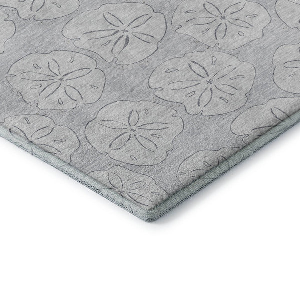 HomeRoots 8' X 10' Stylish Gray and Ivory Geometric Area Rug - Washable, UV Protected, Stain Resistant, Durable 646089