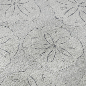 HomeRoots 8' X 10' Stylish Gray and Ivory Geometric Area Rug - Washable, UV Protected, Stain Resistant, Durable 646089