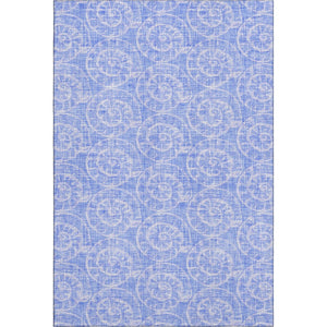 HomeRoots 10' Blue and Ivory Geometric Washable Area Rug - UV Protected, Easy-Care, Stylish for Kids & Pets 646103