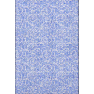 HomeRoots 10' Blue and Ivory Geometric Washable Area Rug - UV Protected, Easy-Care, Stylish for Kids & Pets 646103