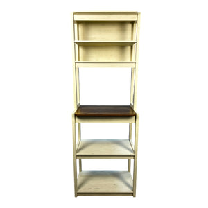 English Elm 23.62" Bakers Rack for Kitchen with 5-Tier Storage, Coffee Bar Station, Microwave Stand, Durable Design Brown+White W1412P230429