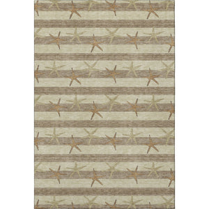 HomeRoots 9' X 12' Geometric Washable Area Rug in Tan Gold and Beige - Stylish, Durable, UV-Protected Design 646132