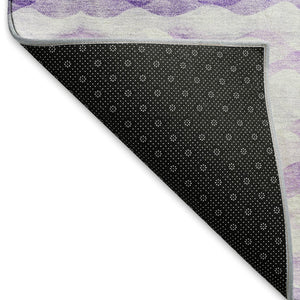 HomeRoots 8' X 10' Purple and Ivory Geometric Area Rug - Stylish, Washable, UV-Protected for Active Homes 646233