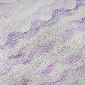 HomeRoots 8' X 10' Purple and Ivory Geometric Area Rug - Stylish, Washable, UV-Protected for Active Homes 646233