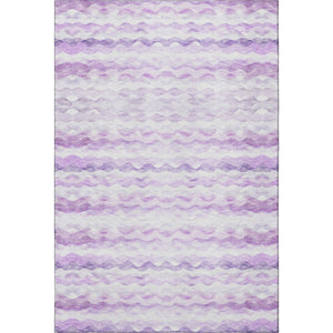 HomeRoots 9' X 12' Stylish Purple and Ivory Geometric Area Rug - Washable, UV Protected, Durable Design for Home 646234