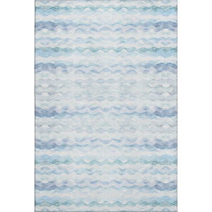 HomeRoots 10' Blue and Ivory Geometric Area Rug - Washable, UV-Protected, Durable, Stylish for Busy Homes 646241
