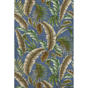 HomeRoots 9' X 12' Stylish Blue Green Brown Geometric Area Rug - Washable, UV Protected, Durable & Versatile! 646258