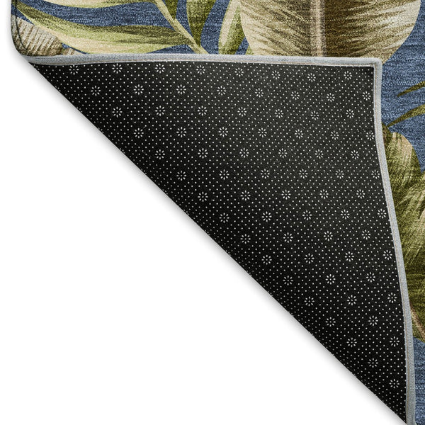 HomeRoots 9' X 12' Stylish Blue Green Brown Geometric Area Rug - Washable, UV Protected, Durable & Versatile! 646258