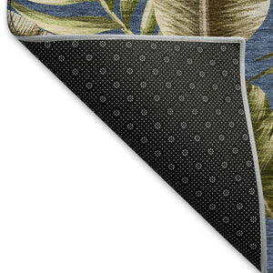 HomeRoots 10' X 14' Geometric Washable Area Rug - Stylish Blue Green Brown Design with UV Protection & Durability 646259