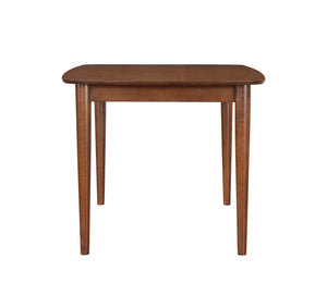 English Elm Bryson 59" Walnut Finish Leg Dining Table — Seats 6, Solid & Engineered Wood, Birch Veneer, Timeless Design B050126343