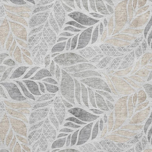 HomeRoots 8' X 10' Washable Geometric Area Rug in Light Gray & Charcoal - UV Protected, Pet-Friendly Design 646323