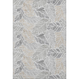 HomeRoots 10' X 14' Light Gray Taupe Charcoal Geometric Area Rug – Washable, UV Protected, Easy-Care Design! 646325